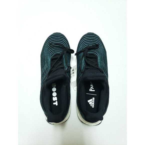 Adidas UltraBoost DNA Parley Core Black Blue Men\'s Running Shoes Sz 8 EH1184 main image 4